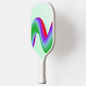 Neonblau, Rot und Grün auf blau Pickleball Schläger (Links)