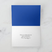 Neonblaue Nachttischuhr "Thinking of You" Karte (Innenseite)