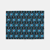 Neonblauer Fußball | Coole individuelle Geschenke Fleecedecke (Vorderseite (Horizontal))