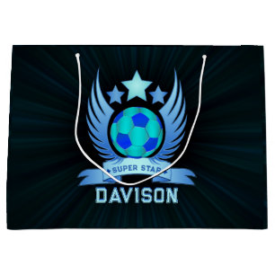 Neonblauer Fußball Coole individuelle Geschenke Große Geschenktüte
