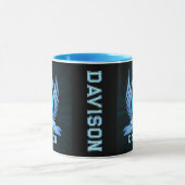 Neonblauer Fußball | Coole individuelle Geschenke Tasse (Zentrum)