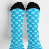 Neonblaues Farbmuster Socken (Oben)