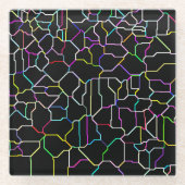 Neonblock-Fliesen-Glas-Untersetzer Glasuntersetzer (Vorderseite)