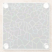 Neonblock-Fliesen-Glas-Untersetzer Glasuntersetzer (Rückseite)