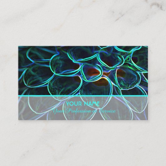 Neonblühende Romantik für Gärtner und Floristen Visitenkarte (Vorderseite)