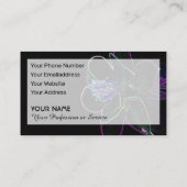 Neonblühende Romantik für Gärtner und Floristen Visitenkarte (Rückseite)