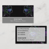 Neonblühende Romantik für Gärtner und Floristen Visitenkarte (Vorne/Hinten)