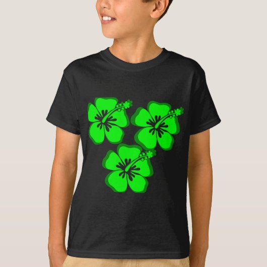 NeonBlumen-Hibiskus T-Shirt (Vorderseite)