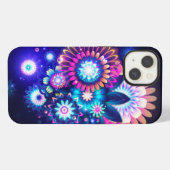 Neonblumen iPhone Hülle (Rückseite (Horizontal))