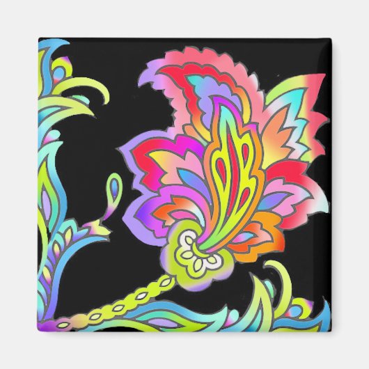 Neonblumen Magnet (Vorne)