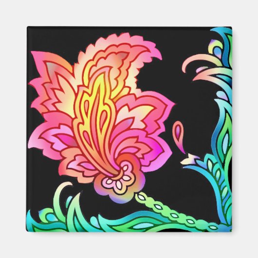 Neonblumen Magnet (Vorne)