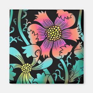 Neonblumen Magnet