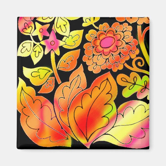 Neonblumen Magnet (Vorne)