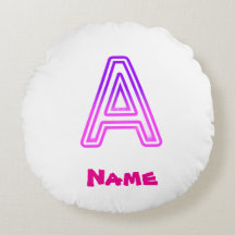 Neonbuchstabe A Monogramm Leuchtendes Lila Rosa In