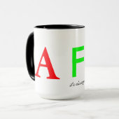 Neonbuchstaben Tasse (Vorderseite Links)