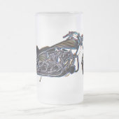 Neonc$v-doppelmotorrad-Bier-Tasse Mattglas Bierglas (Mittel)