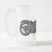 Neonc$v-doppelmotorrad-Bier-Tasse Mattglas Bierglas (Links)