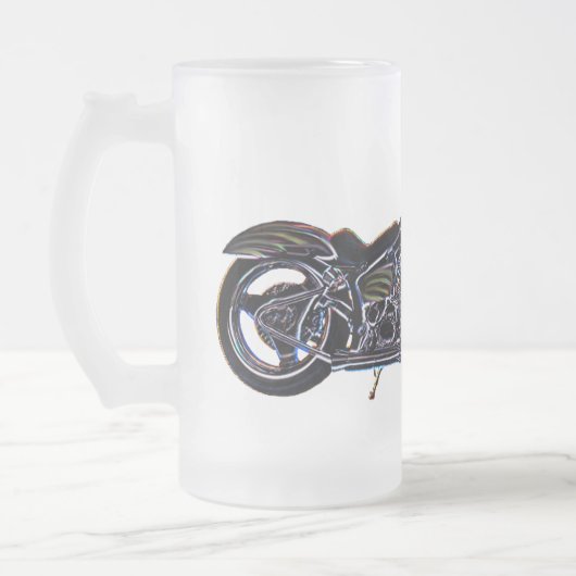 Neonc$v-doppelmotorrad-Bier-Tasse Mattglas Bierglas (Links)