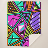 Neondecke abstrakt sherpadecke (Vorderseite)