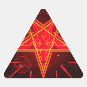 Neondemon Dreieckiger Aufkleber
