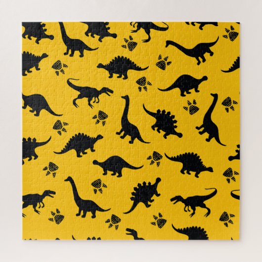 Neondinosaurier, urbanes Grunge-Muster Puzzle (Vertikal)