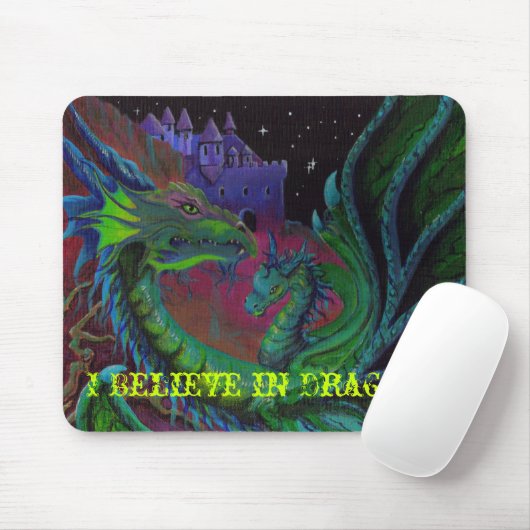 NEONdrache, 1, das ich an Drachen glaube Mousepad (Mit Mouse)