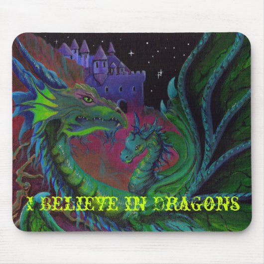 NEONdrache, 1, das ich an Drachen glaube Mousepad (Vorne)