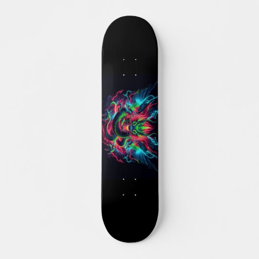 Neondrachendesign Skateboard (Vorne)