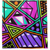 Neonduschvorhang abstrakt duschvorhang (Vorderseite)