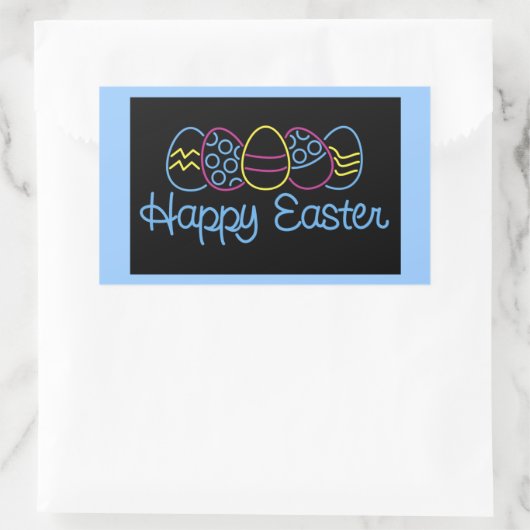 Neoneier - rechteckiger aufkleber (Tasche)