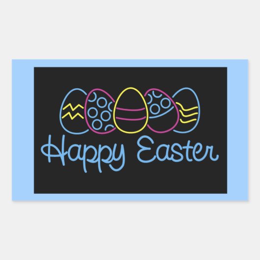 Neoneier - rechteckiger aufkleber (Vorderseite)