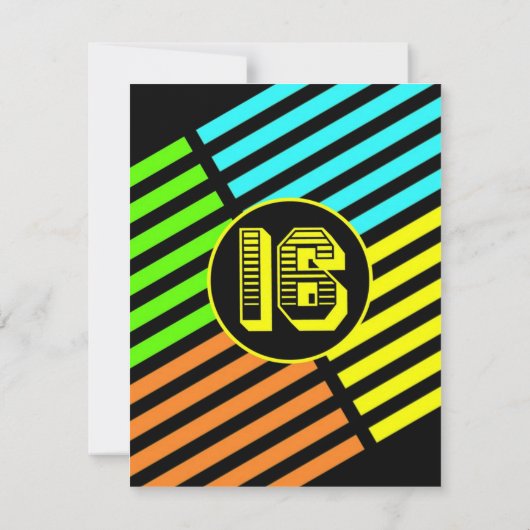 Neoneinladungen des bonbon-16 einladung (Rückseite)