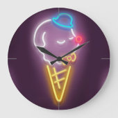 Neoneiscreme Große Wanduhr (Vorderseite)
