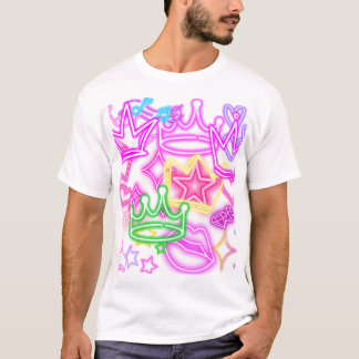 Neonenkrone und Herz T-Shirt