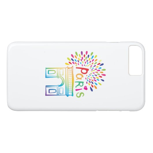 Neonentwurf Paris Frankreich | der Arc de Triomphe Case-Mate iPhone Hülle (Rückseite (Horizontal))