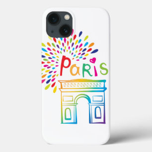 Neonentwurf Paris Frankreich der Arc de Triomphe Case-Mate iPhone Hülle