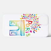 Neonentwurf Paris Frankreich | der Arc de Triomphe Case-Mate iPhone Hülle (Rückseite (Horizontal))