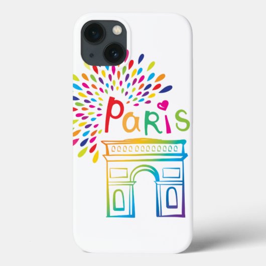 Neonentwurf Paris Frankreich | der Arc de Triomphe Case-Mate iPhone Hülle (Rückseite)