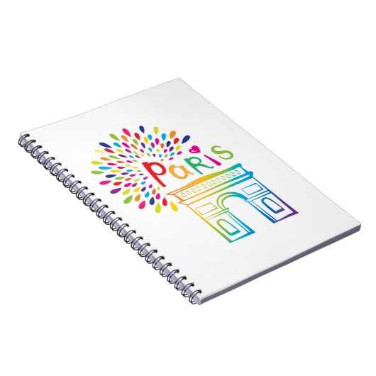 Neonentwurf Paris Frankreich | der Arc de Triomphe Notizblock (Rechte Seite)