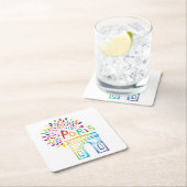 Neonentwurf Paris Frankreich | der Arc de Triomphe Rechteckiger Pappuntersetzer (Vor Ort)