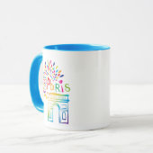 Neonentwurf Paris Frankreich | der Arc de Triomphe Tasse (Vorderseite Links)