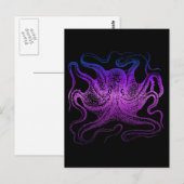 Neoner Lila Seeoktopus Postkarte (Vorne/Hinten)