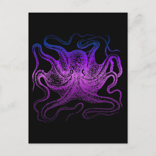 Neoner Lila Seeoktopus Postkarte