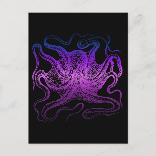 Neoner Lila Seeoktopus Postkarte (Vorderseite)
