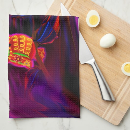 Neoneulen-Gewitter-Blitz Handtuch (Viertel Falte)