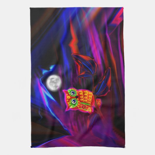 Neoneulen-Gewitter-Blitz Handtuch (Vertikal)