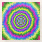 Neonexplosion Glasuntersetzer (Vorderseite)