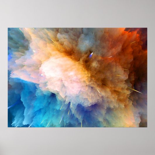 Neonexplosion im Weltraum #9 Poster (Vorne)