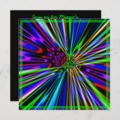 Neonexplosion Limon Geburtstag Einladung (Vorne/Hinten)