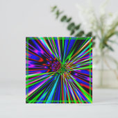 Neonexplosion Limon Geburtstag Einladung (Stehend Vorderseite)